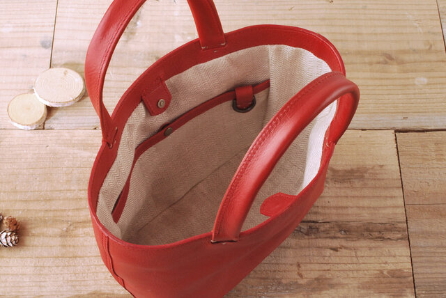 レザーミニトートバッグ lmtt-S ［レッド］ | iichi 日々の暮らしを