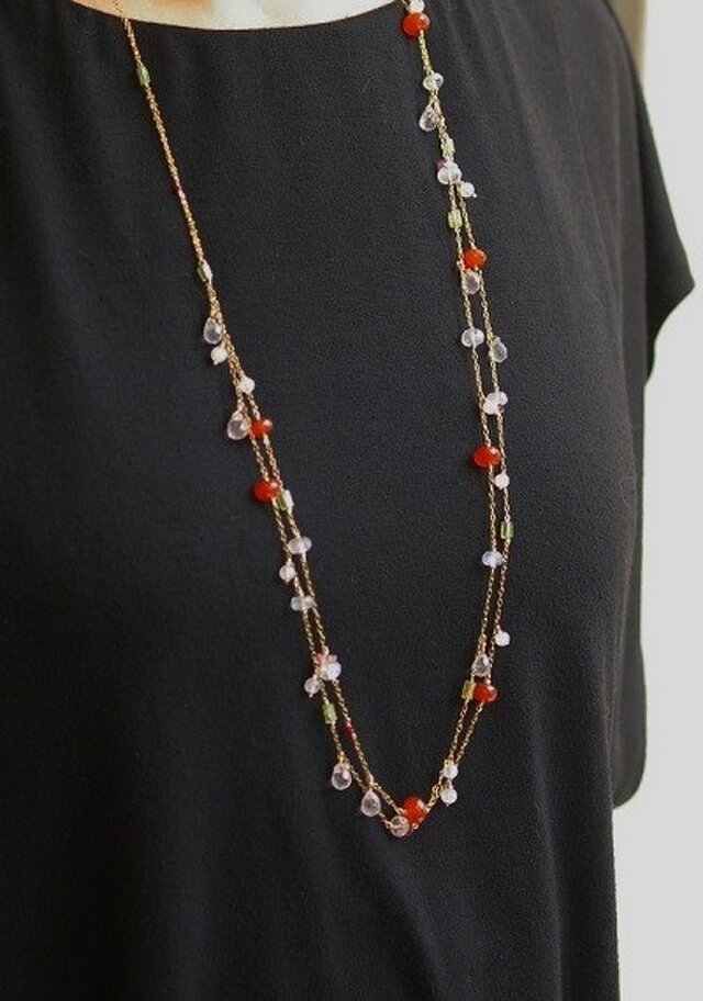 multi color long Necklaceの画像1枚目