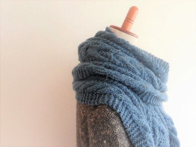 アラン模様のビッグマフラー | iichi 日々の暮らしを心地よくする