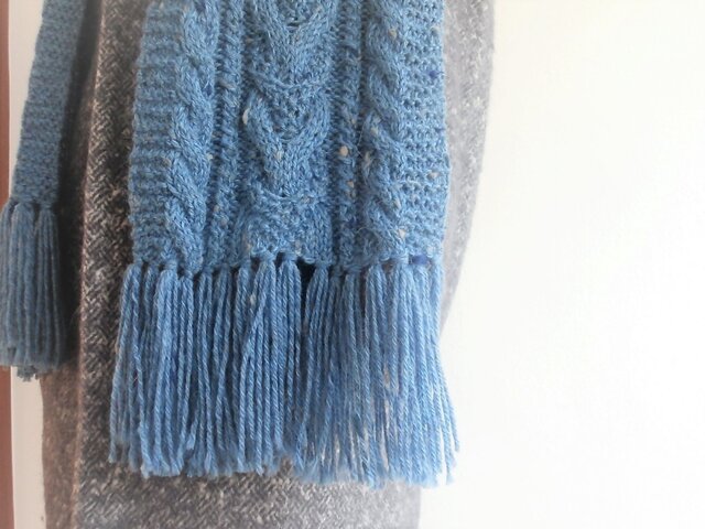 アラン模様のビッグマフラー | iichi 日々の暮らしを心地よくする