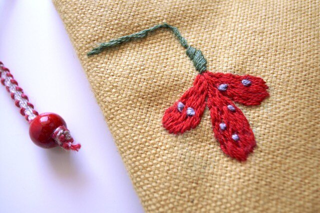 kurukuru Pouch red (YE)の画像1枚目