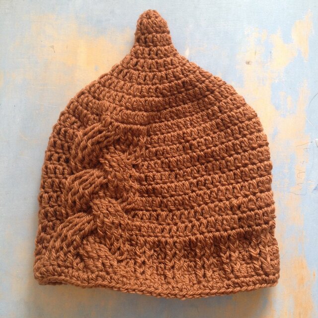 Aran chains 茶 LLオーストラリアウール100% LLの画像1枚目
