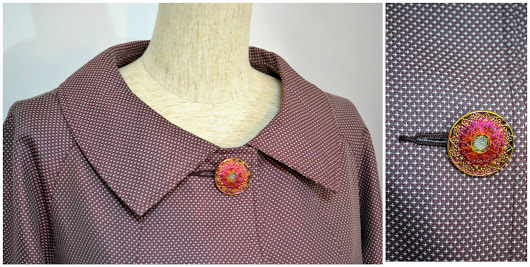 大島紬コート（5マルキ・チェコボタン）・持ち込み着物でのオーダー可