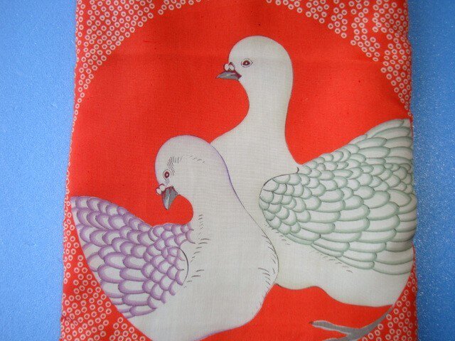 古布巾着 ｆ ４６ 可愛い鳩 Iichi ハンドメイド クラフト作品 手仕事品の通販
