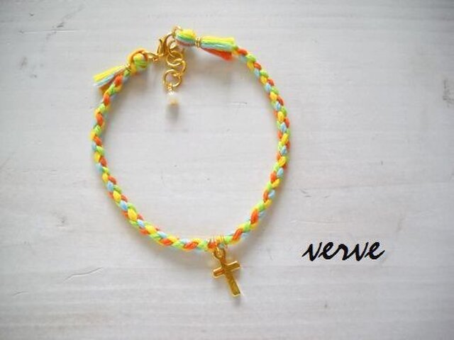 MICANGA ANKLET Vitamin Cross Yellowの画像1枚目