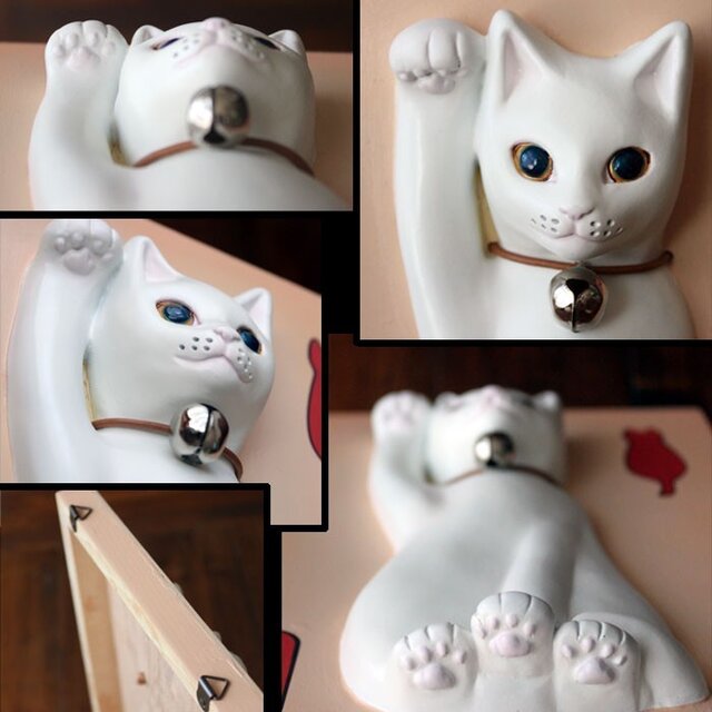 壁掛け招き猫のお手製髭入れキット 13.CATS.WORKS×YO-CO | iichi 日々