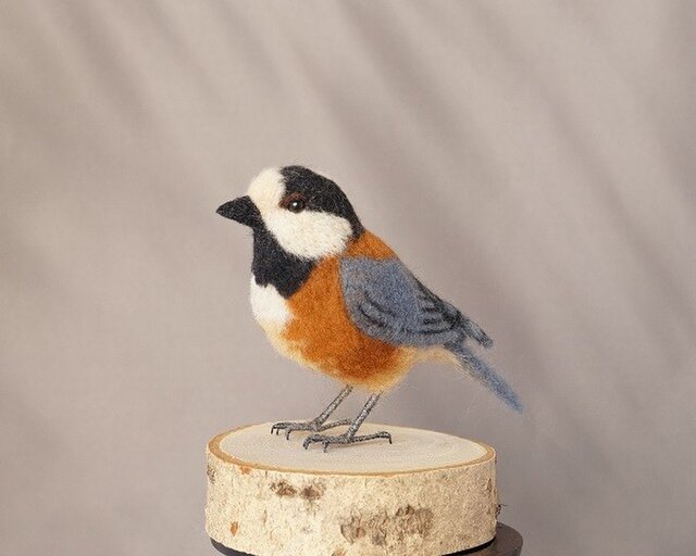 ヤマガラ　レジンヘアゴム　花　水彩　野鳥 ヤマガラレジンヘアゴム花水彩野鳥