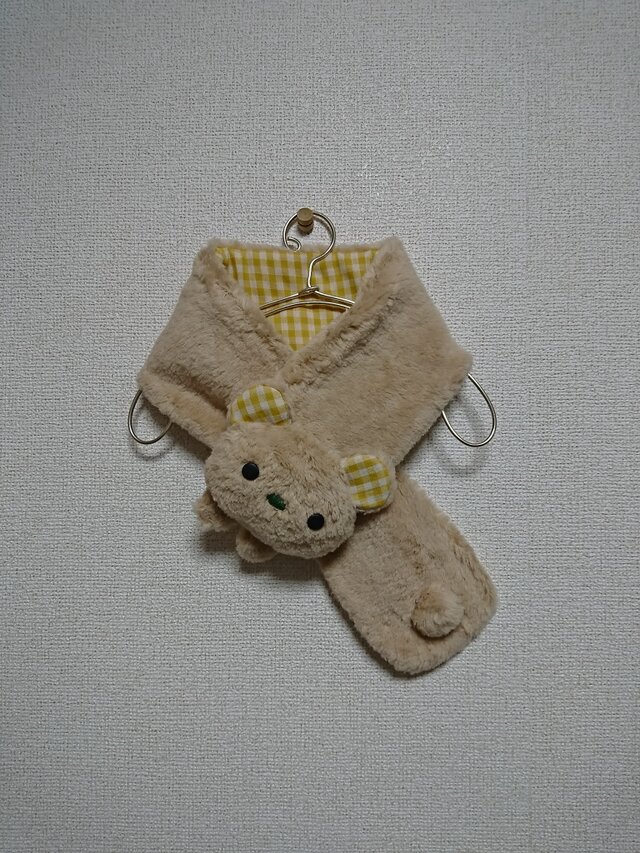 オーガニックコットン☆くままマフラーの画像1枚目
