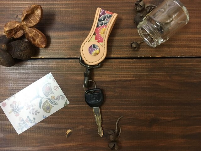 さくらのレザーキーホルダーの画像1枚目