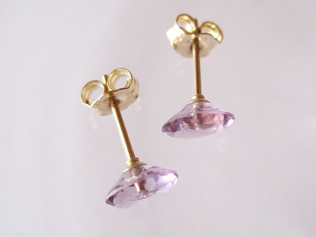 アメジストのルースピアス nudy jewel series 14KGF | iichi