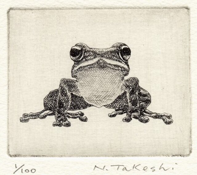 かえる・G / 銅版画 （作品のみ） | iichi 日々の暮らしを心地よくする