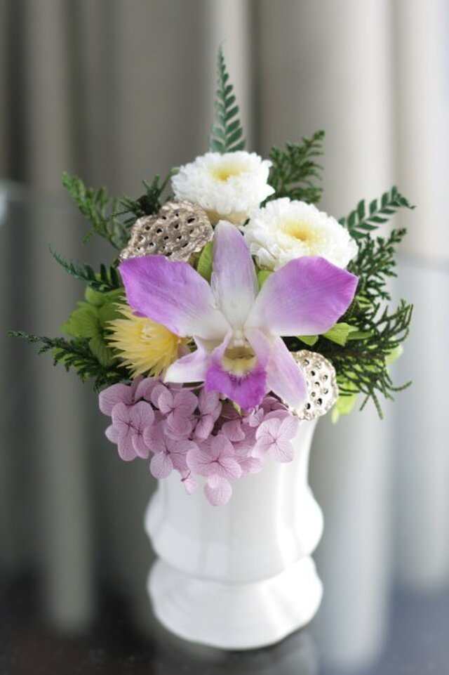 仏花 お供え花(イエロー)の画像1枚目