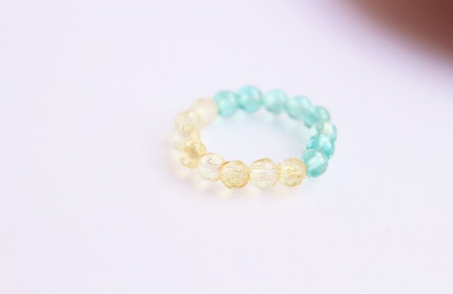 アパタイト×シトリン Half Ringの画像1枚目