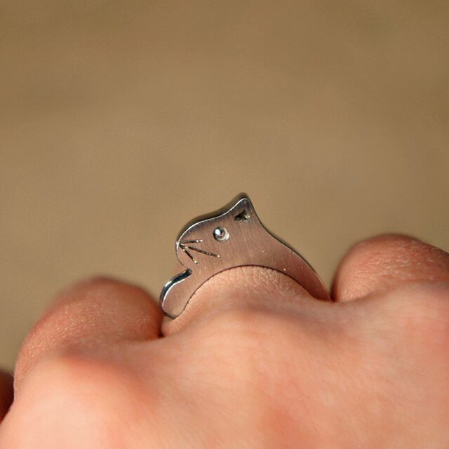 【受注製作】子猫リングの画像1枚目
