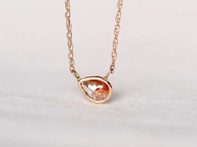 Vermilion Drop Diamond Necklaceの画像1枚目