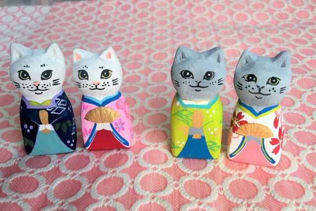 猫雛人形 | iichi 日々の暮らしを心地よくするハンドメイドや