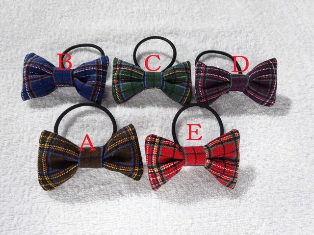 チェック リボンのヘアゴム | iichi 日々の暮らしを心地よくする