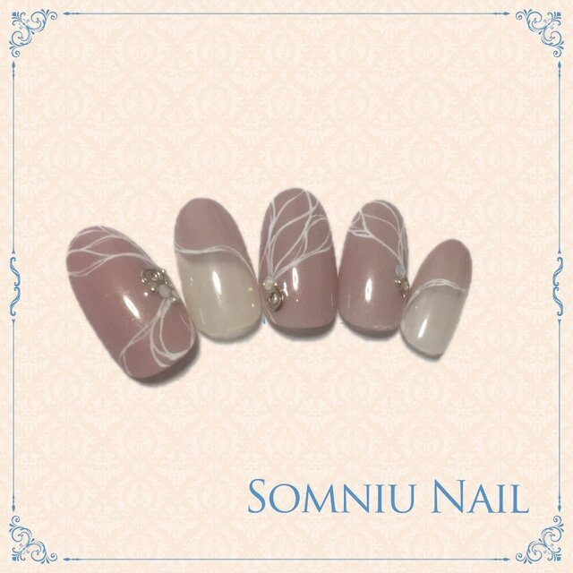 ＊01  エレガント ライン ネイル