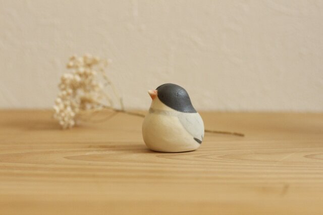 【如月・新作】文鳥 (受注制作)国産ヒノキの木箱入りの画像1枚目