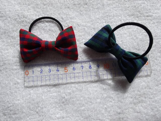 チェック リボンのヘアゴム | iichi 日々の暮らしを心地よくする