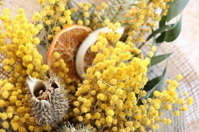 ミモザのスワッグ'17 | iichi 日々の暮らしを心地よくするハンドメイド