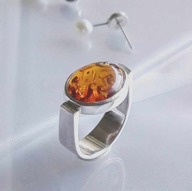 Oval Amber Ringの画像1枚目
