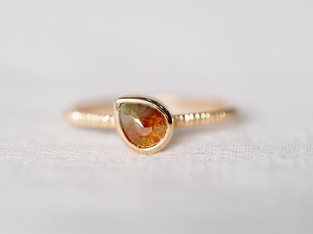 Color Block Drop diamond Ringの画像1枚目