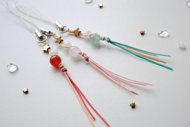 ねがい星*天然石ストラップ | iichi 日々の暮らしを心地よくする