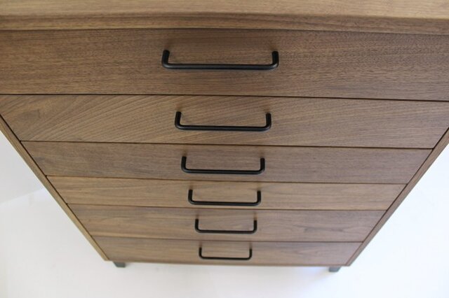 幅80cm 引き出し収納 ウォルナット突板+無垢 DR80-9 | iichi 日々の