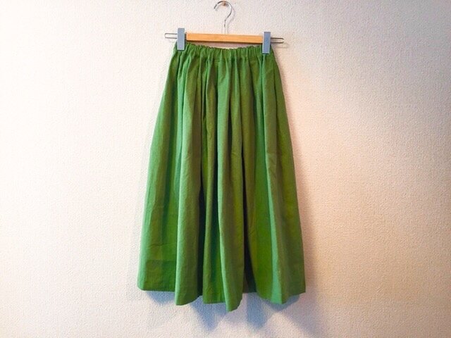 【ゆったりサイズ】cottonリネンのロングスカートの画像1枚目