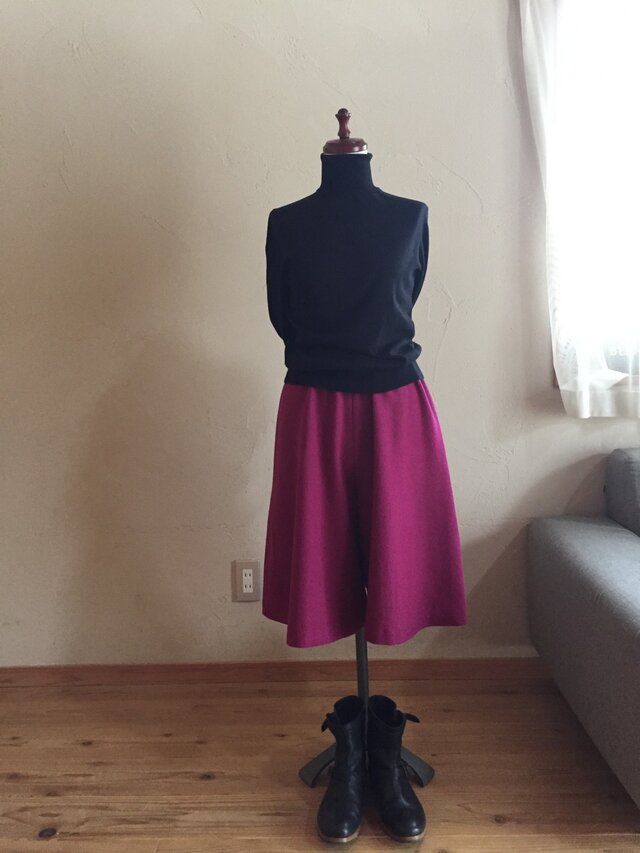 訳あり！59cm丈  ウール「ローズピンク」　