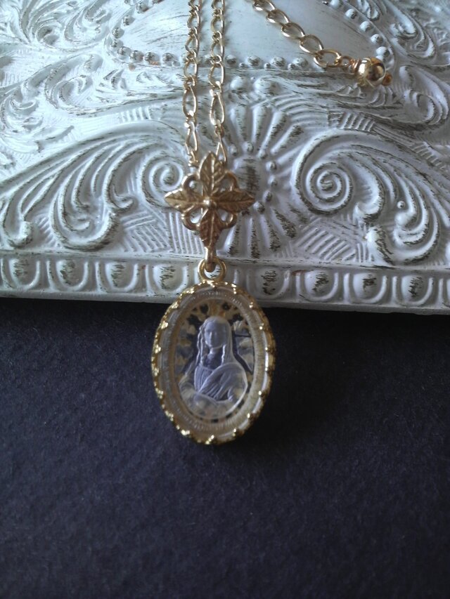 ヴィンテージ　Mona Lisa インタリオ　ネックレス