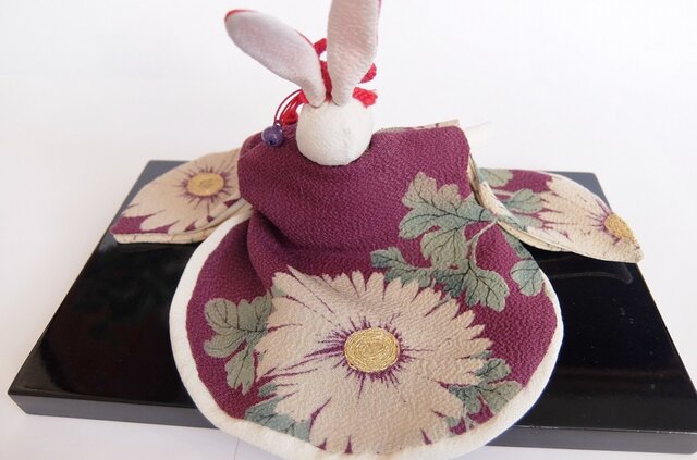 袋帯　金糸　うさぎ　兎　菊　流水　リーフ　着物　103 d 楽天市場】京袋帯 WAKKA帯 名古屋帯 単品 ベージュ 七福うさぎ