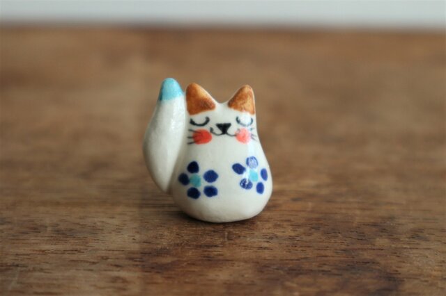 福ねこ( 小 / 藍色 )の画像1枚目