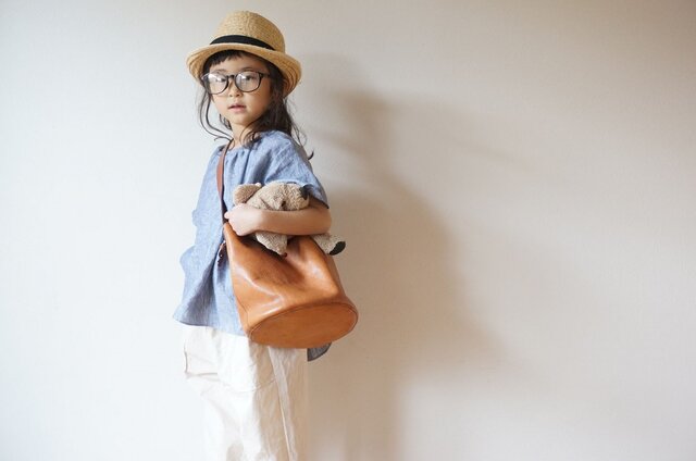 European linen blouse 100sizeの画像1枚目