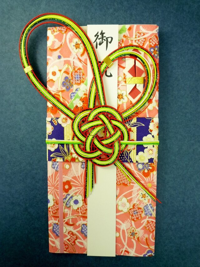 【送料無料】m197 友禅和紙と襖紙●着物の祝儀袋 の画像1枚目