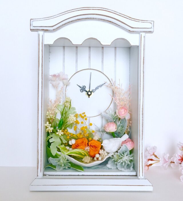 Flower country clock ご結婚お祝いやプレゼントにの画像1枚目