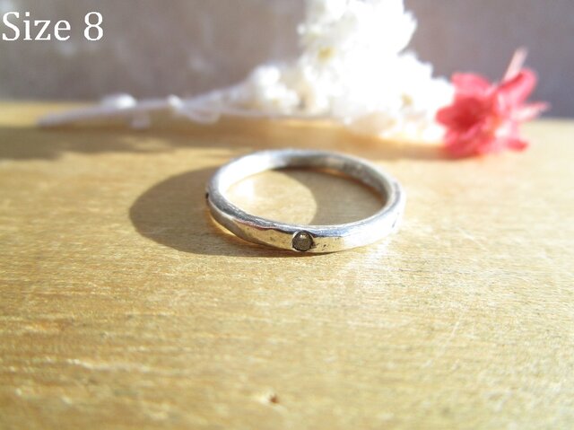 silver 6cz フルエタニティー リングの画像1枚目