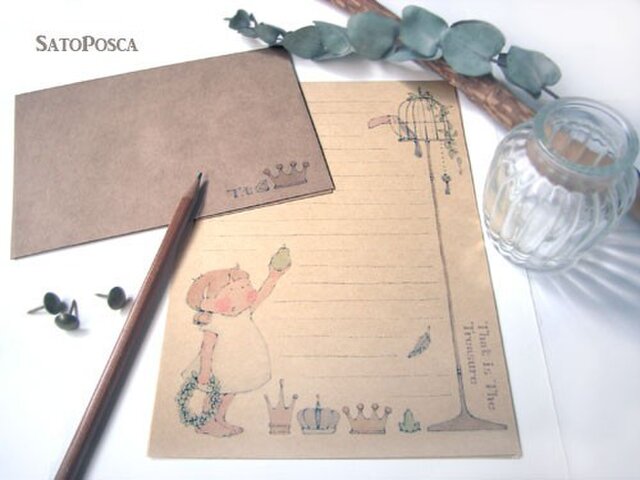 ニコちゃんの宝物レターセットの画像1枚目