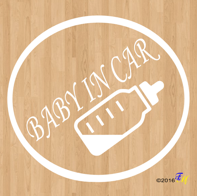 Baby In CAR 05 カッティングステッカーの画像1枚目