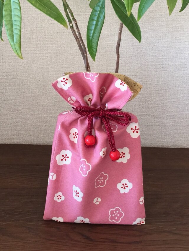 桃色・・巾着袋  ♡  御朱印帳ケース