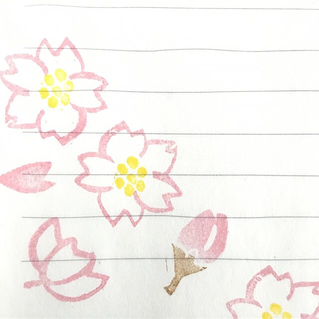 桜の消しゴムはんこセットの画像1枚目