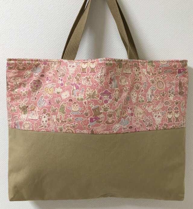 LIBERTY *Gallymoggers Reynard * レッスンバック　月曜セットも入る大きめサイズ　リバティ帆布