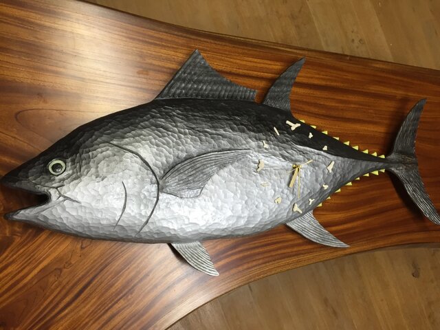 クロマグロの掛時計(大)の画像1枚目