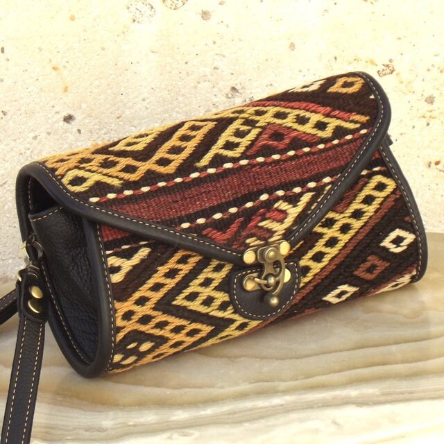 キリム＆レザー　ショルダー／クラッチバック405