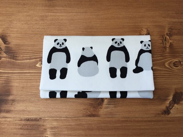 懐紙、通帳いれ Panda whiteの画像1枚目