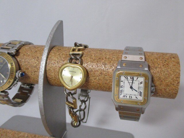 腕時計4本掛けロングトレイ付きハーフムーン腕時計スタンド ak-design