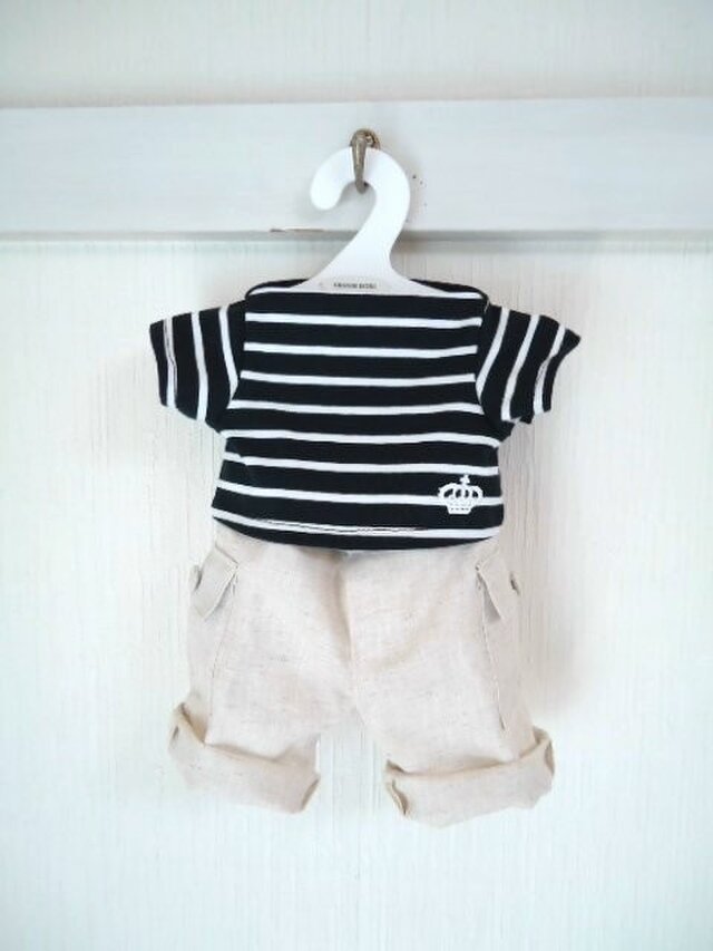 ダッフィーお洋服 ボーダーTシャツの画像1枚目
