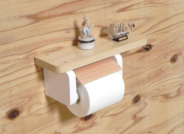 木製トイレットペーパーホルダー Ver.7(ナチュラル)の画像1枚目