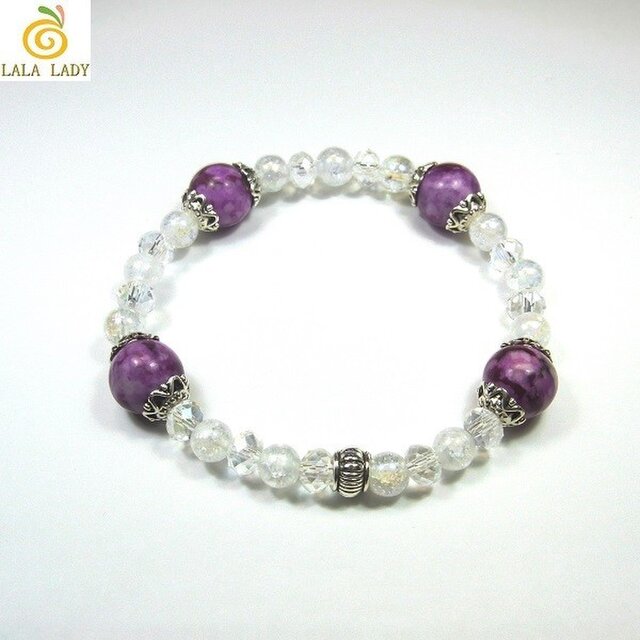 ブレスレット パープルライト◆lalalady-90